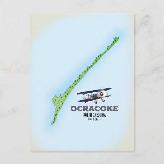 Ocracoke ノースカロライナ州 アメリカ地図 ポストカード (正面)