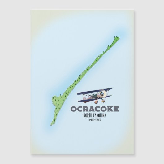 Ocracoke ノースカロライナ アメリカ合衆国 地図 (正面)