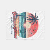 Ocracoke Island フリースブランケット (正面(横))
