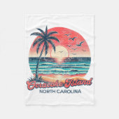 Ocracoke Island  フリースブランケット (正面)