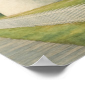 Ocracoke Lighthouse Watercolor ポスター (角)