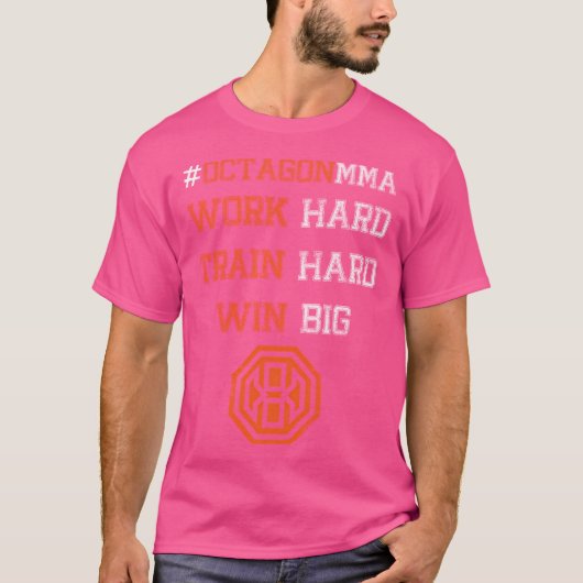 Octagon mmaハッシュタグロゴ tシャツ (正面)