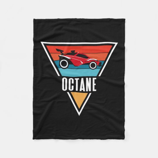 Octane Rocket Soccer Retro Sunset Distressed Graph フリースブランケット (正面)