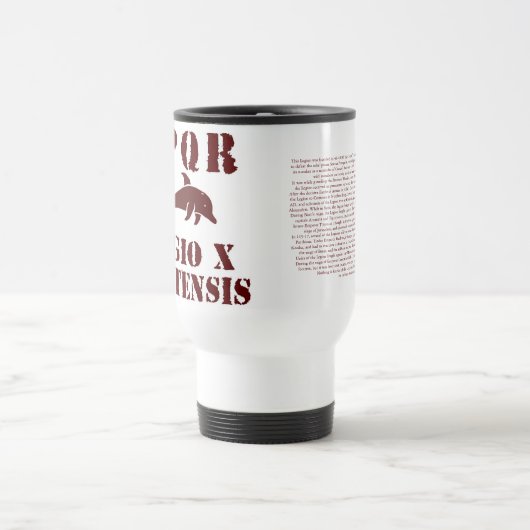 Octavianの第10 Fretensisローマ軍隊のイルカのマグ トラベルマグ (中央)