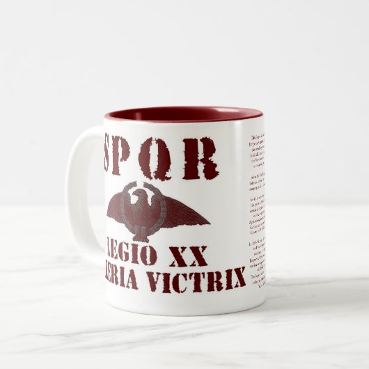 Octavian/Augustus勇敢な第20ローマ軍隊のマグ ツートーンマグカップ (正面左)