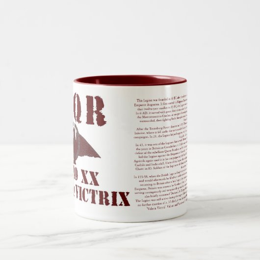 Octavian/Augustus勇敢な第20ローマ軍隊のマグ ツートーンマグカップ (中央)