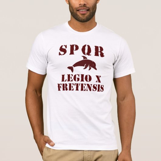Octavian/Augustus第10 Fretensis軍隊(イルカ) Tシャツ (正面)