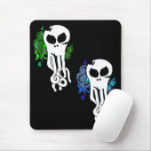 Octoスカルグリーンコピー、Octoスカルブルーコピー マウスパッド (マウス)