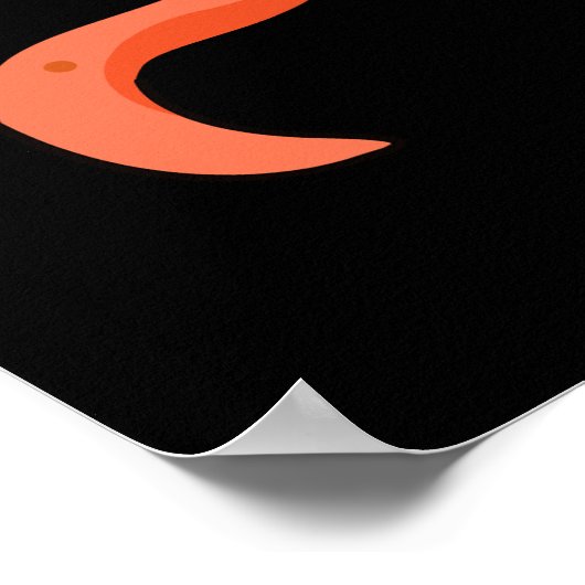 Octo-prose Funny Octopus Pun Dark BG ポスター (角)