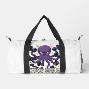 Octo Pump Gym Bag イラストレーション入りタコのフィットネスデザイン ダッフルバッグ