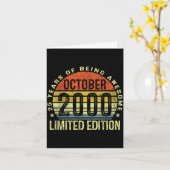 October 2000 25th Birthday For Men Women 25 Year O カード (黄色い花)