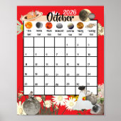 October 2026 Monthly Calendar Astrological     ポスター (正面)