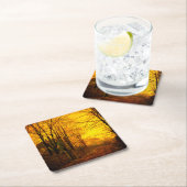 October Afterglow John Atkinson Grimshaw スクエアペーパーコースター (インサイチュ)