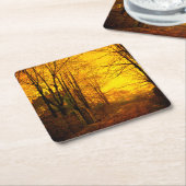 October Afterglow John Atkinson Grimshaw スクエアペーパーコースター (アングル)
