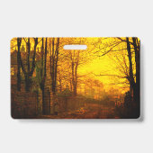 October Afterglow John Atkinson Grimshaw バッジ (裏面)