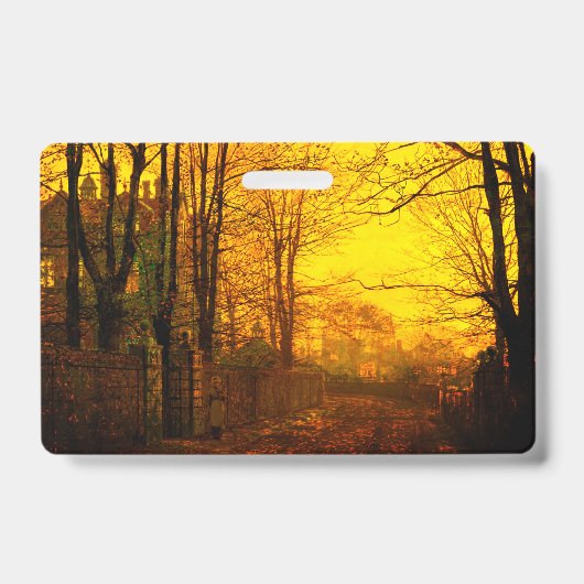 October Afterglow John Atkinson Grimshaw バッジ (正面)