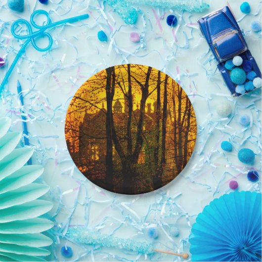 October Afterglow John Atkinson Grimshaw ペーパープレート (パーティー)