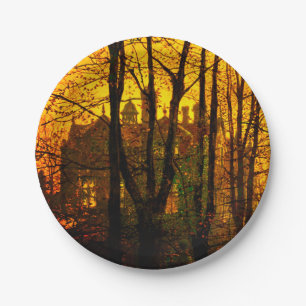 October Afterglow John Atkinson Grimshaw ペーパープレート