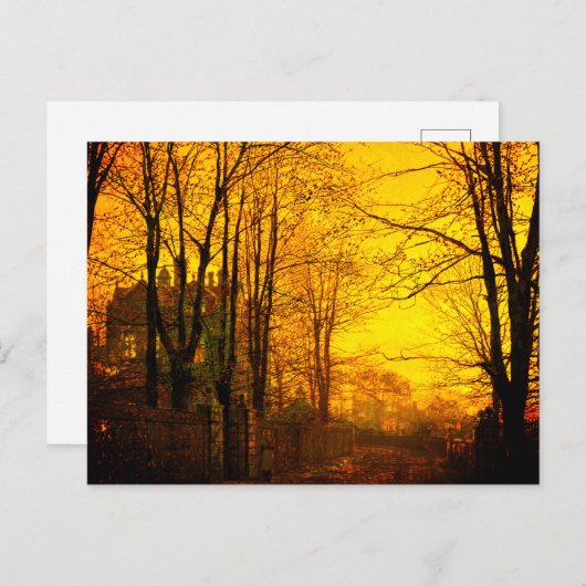 October Afterglow John Atkinson Grimshaw ポストカード (正面/裏面)