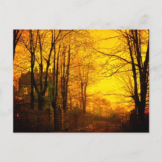 October Afterglow John Atkinson Grimshaw ポストカード (正面)