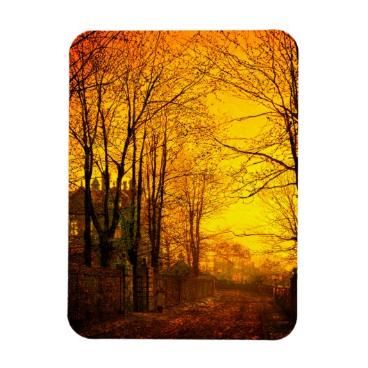 October Afterglow John Atkinson Grimshaw マグネット (縦)