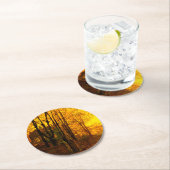 October Afterglow John Atkinson Grimshaw ラウンドペーパーコースター (インサイチュ)