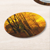 October Afterglow John Atkinson Grimshaw ラウンドペーパーコースター (アングル)