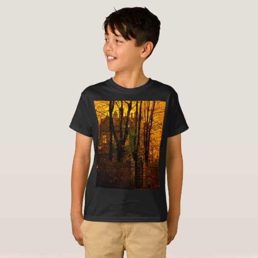 October Afterglow John Atkinson Grimshaw Tシャツ (正面フル)