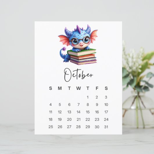 October Baby Dragon Cozy Storybook Fantasy (スタンド正面)