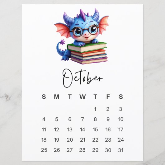 October Baby Dragon Cozy Storybook Fantasy (正面)