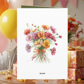 October Birth Flower Birthday Card | Marigolds カード