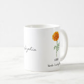 October Birth Flower Mug – Marigold コーヒーマグカップ (正面右)