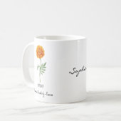 October Birth Flower Mug – Marigold コーヒーマグカップ (正面左)