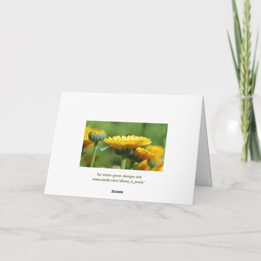 October Birthday Flowers Card カード (裏面)