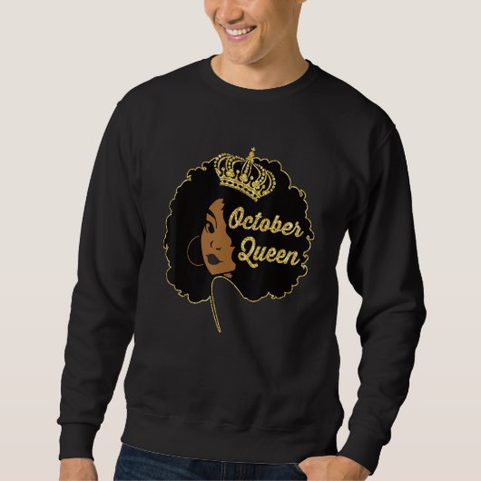 October Black Queen Shirt October Queen スウェットシャツ (正面)