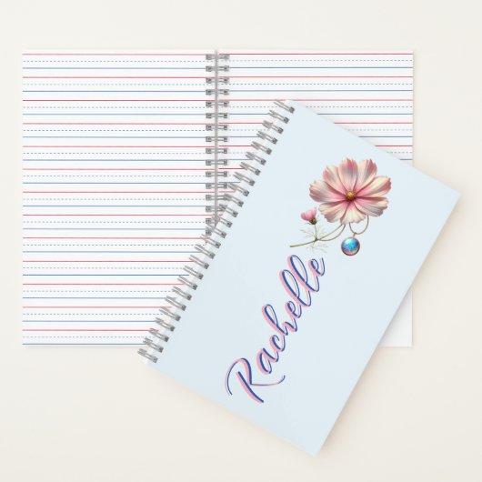 October Bloom & Gemstone Muse – Personalized Birth ノートブック (内側)