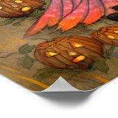 October Fields Witch and Cat Art by Molly Harrison ポスター (角)