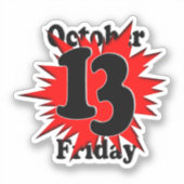 October Friday the 13th シール (正面)