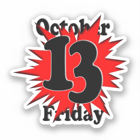 October Friday the 13th シール (正面)