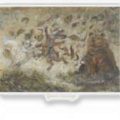 October Fun Whimsical Autumn Forest Animals  シール (正面)