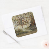 October Fun Whimsical Autumn Forest Animals  スクエアシール (封筒)