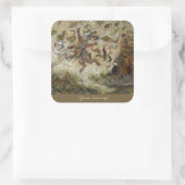 October Fun Whimsical Autumn Forest Animals  スクエアシール (バッグ)