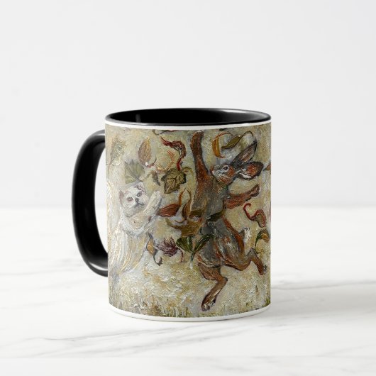 October Fun Whimsical Autumn Forest Animals  マグカップ (正面左)