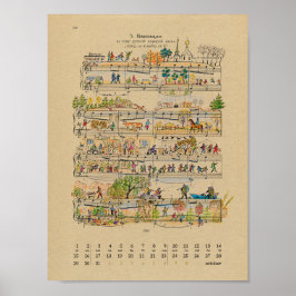 October Happy Notesカレンダー2022ポスター ポスター