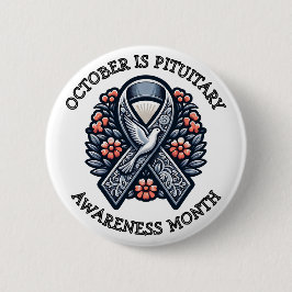 October is Pituitary Awareness Month 缶バッジ