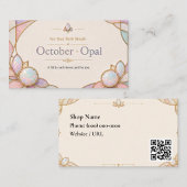 October Opal Birthstone Shop Card 名刺