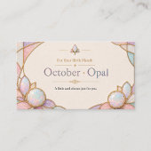 October Opal Birthstone Shop Card 名刺