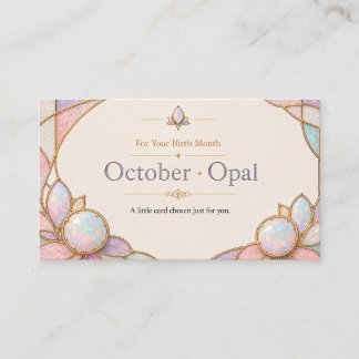 October Opal Birthstone Shop Card 名刺