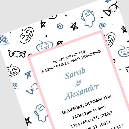 October pattern 招待状