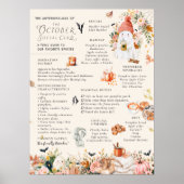 October Social Club 秋のフィールドガイド ウォールアート (正面)